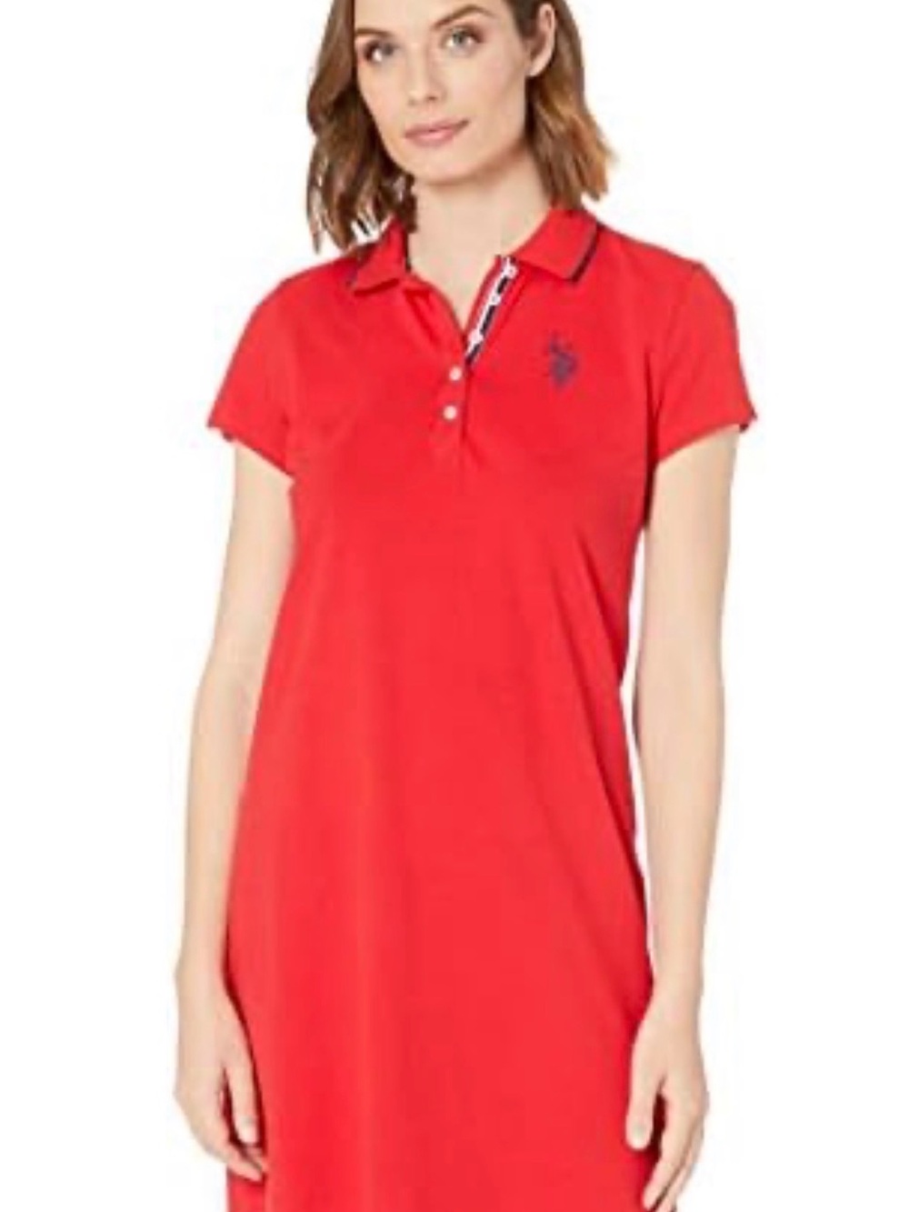 U.S. Polo Assn. Red Polo Midi Dress